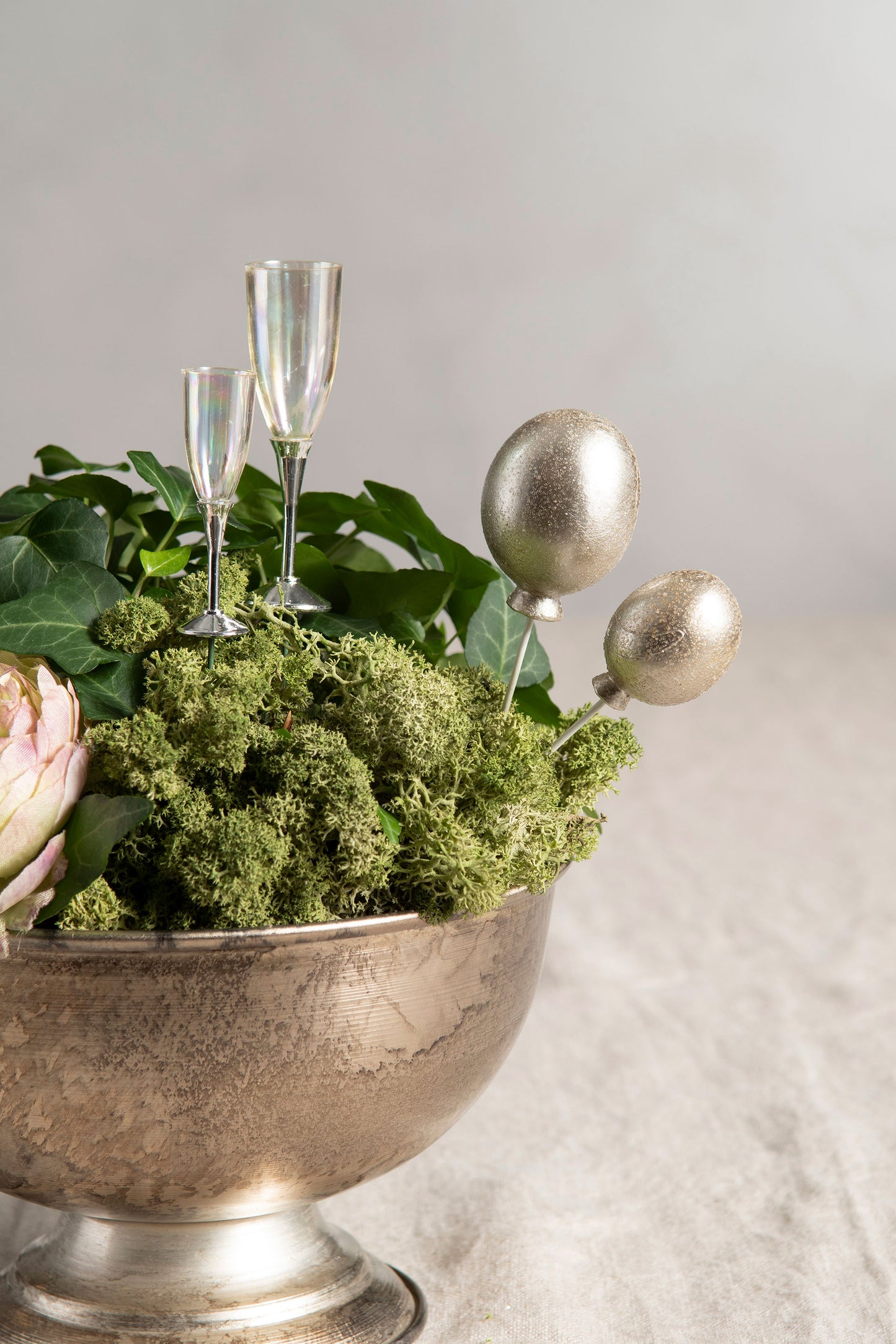Blaðra á priki Champagne 4,5cm