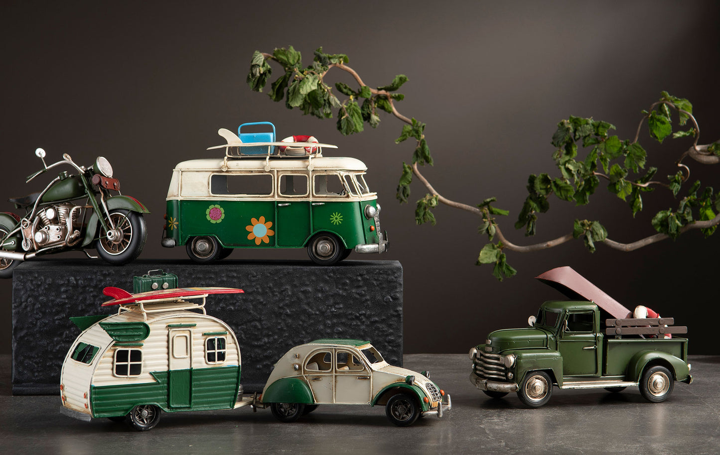 Bíll Surf bus grænn 27cm