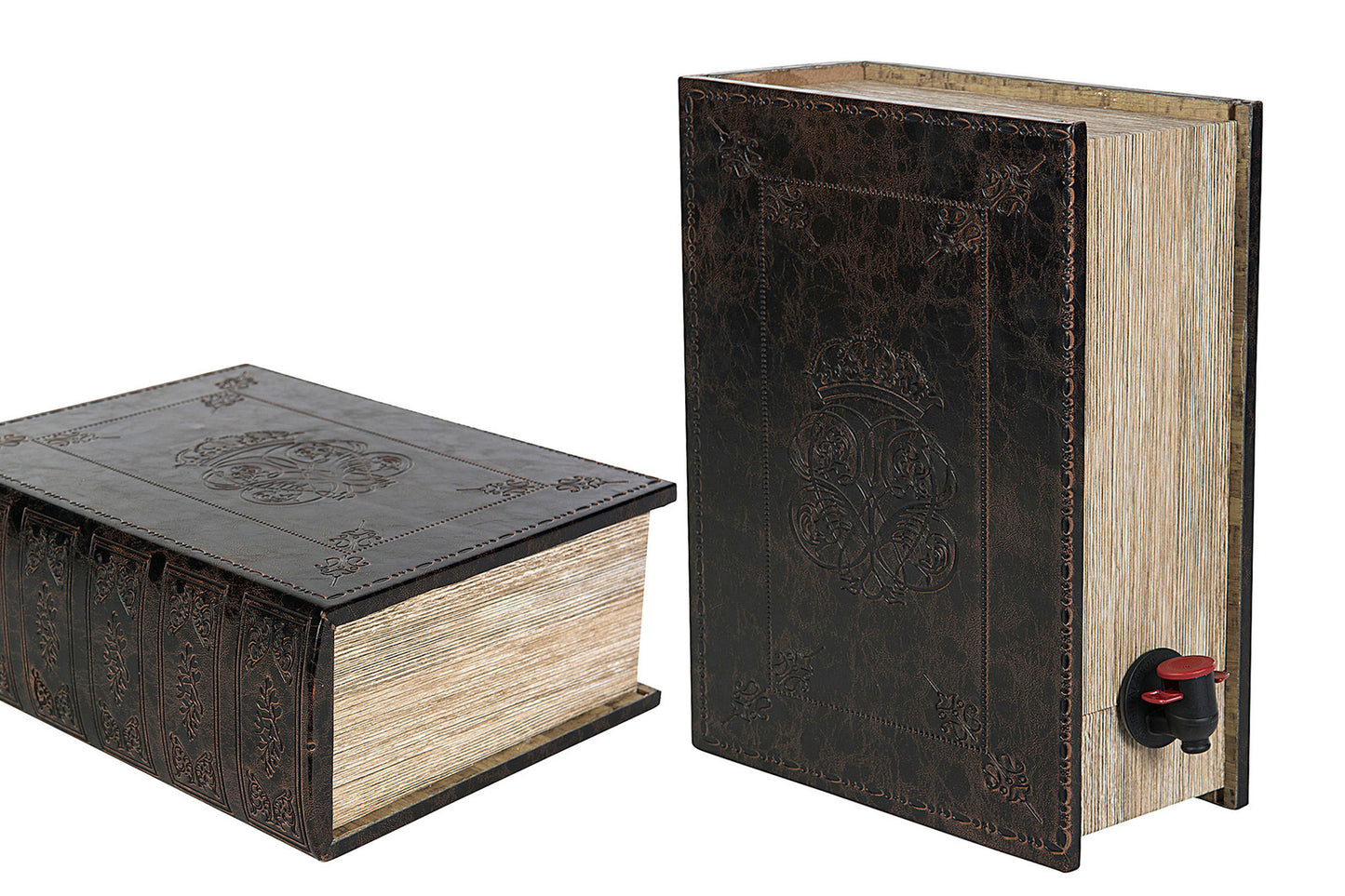 Vínbox Bók Leður 29cm