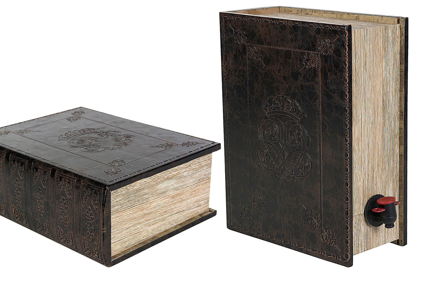 Vínbox Bók Leður 29cm