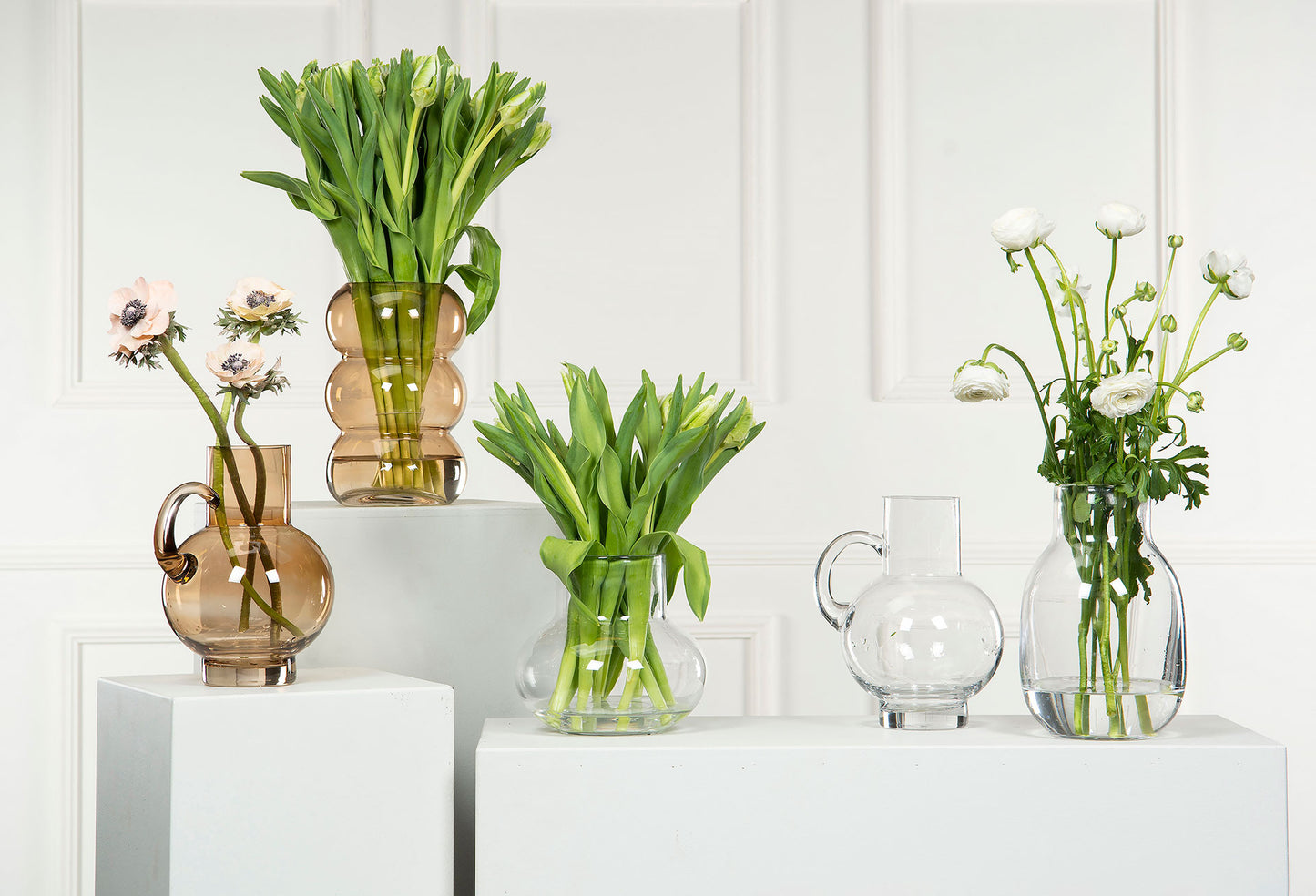 Blómavasi Tulip Glær 22cm